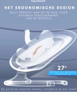 Merkloos Easy-Home® - Elektrische Wipstoel - Babyschommel - Baby Swing - Incl Tafel - Bluetooth - White Noise - 20kg -Babyproducten 1004x1200 2
