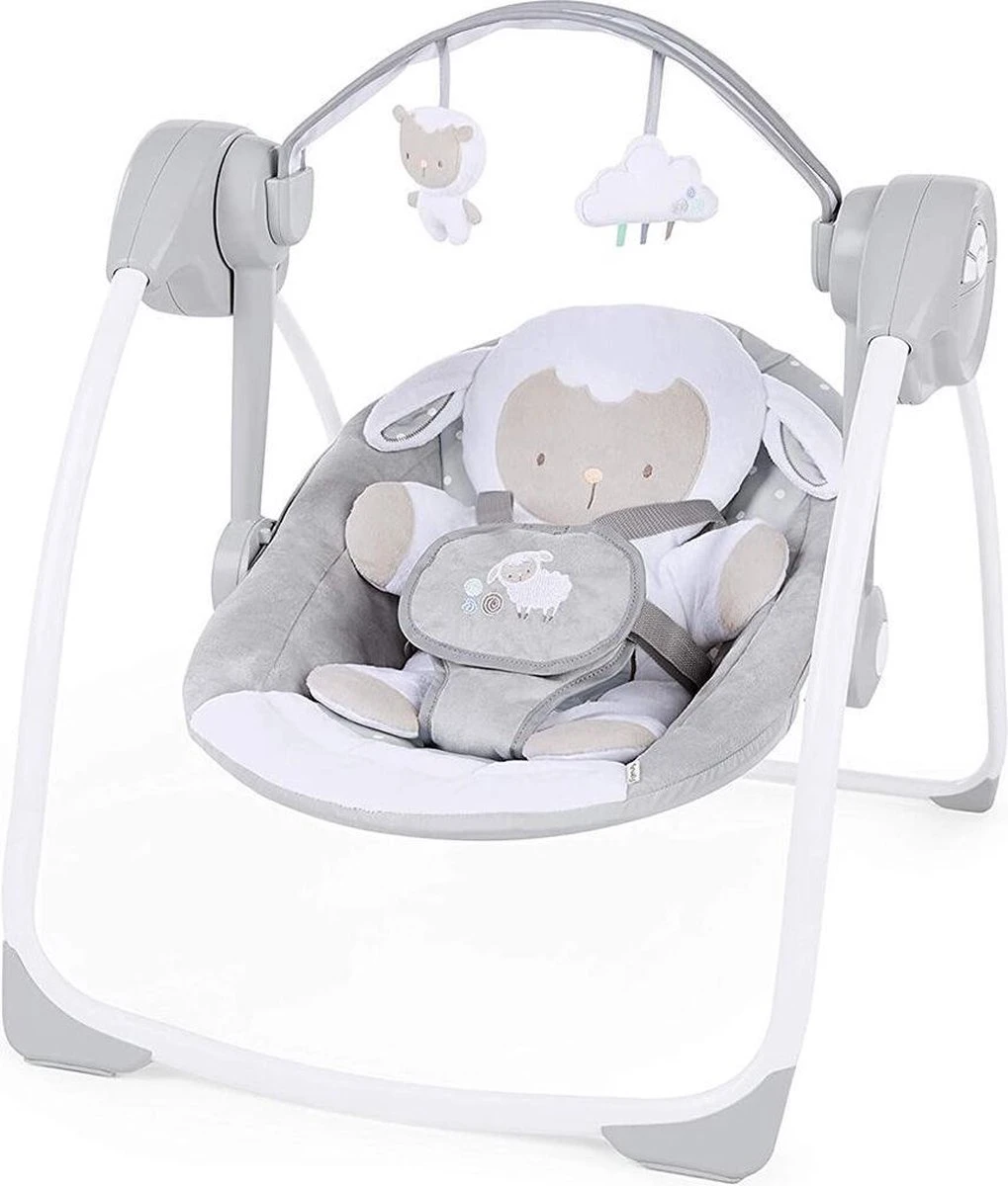 Ingenuity 0m+ Comfort 2 Go Portable Swing™ - Cuddle Lamb / Babyschommel 4 Ingenuity 0m+ Comfort 2 Go Portable Swing™ - Cuddle Lamb / Babyschommel - Afbeelding 2