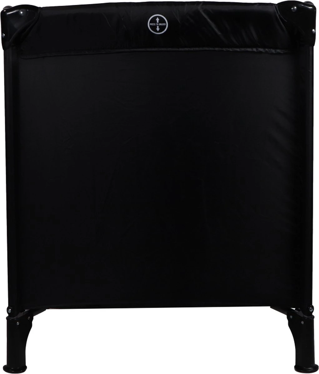 Ding Campingbedje - Zwart - 120x60 Cm - Reisbedje Inclusief Bodemmatrasje 4 Ding Campingbedje - Zwart - 120x60 Cm - Reisbedje Inclusief Bodemmatrasje - Afbeelding 2