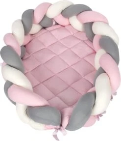 Sevibaby Roze 3-in-1 Braided Bedbumper En Babynest 521-2 -Babyproducten 1034x1200 4