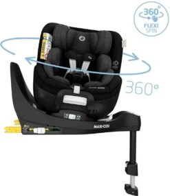 Maxi-Cosi Mica Pro Eco I-Size Autostoeltje - 360° Draaibaar - Gerecyclede Stoffen - Authentic Black - Vanaf De Geboorte Tot Ca. 4 Jaar -Babyproducten 1037x1200