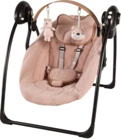 X Adventure Baby Swing Elektrisch & Portable Teddy Oud Roze