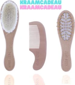 ZUZI ROSY® - Baby Borstel - Baby Verzorgingsset - 3 Stuks - Hout - Haarborstel En Kam - Kraamcadeau - Babyshower Gift - Incl. Opbergzakje -Babyproducten 1062x1200 5