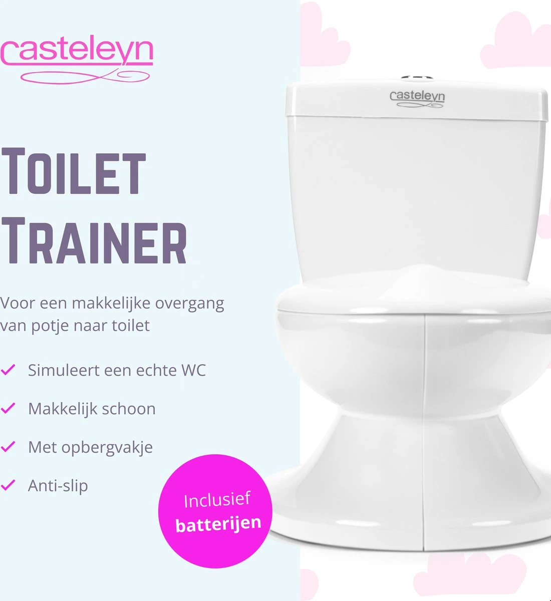 Casteleyn - Plaspotje - WC Potje - Toilet Trainer - Kinder Toilet - Met Geluid - Tot 21KG - Wit 5 Casteleyn - Plaspotje - WC Potje - Toilet Trainer - Kinder Toilet - Met Geluid - Tot 21KG - Wit - Afbeelding 3