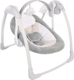 Bo Jungle Babyschommel B-Portable Dolphy Grijs - Elektrische Schommelstoel Baby