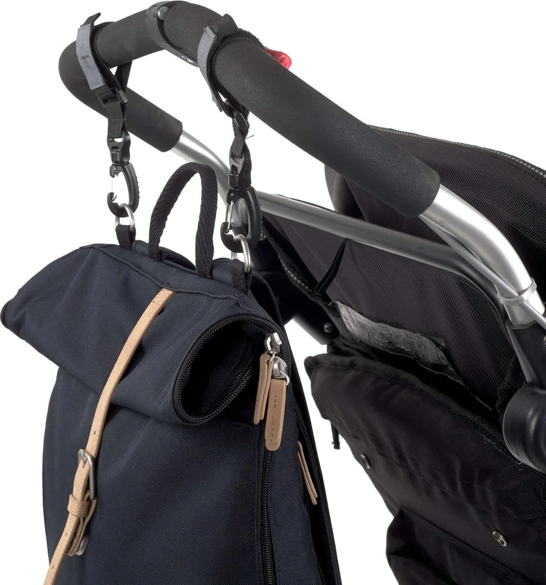 LÄSSIG Luiertas Rolltop Backpack Rugzak Incl Verschoningsmatje - Nacht Blauw 6 LÄSSIG Luiertas Rolltop Backpack Rugzak Incl Verschoningsmatje - Nacht Blauw - Afbeelding 4