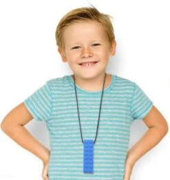 Bijtketting - Kauwketting | Bouwblokje Patroon Oranje -Babyproducten 1133x1200