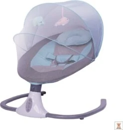 Baby Wieg | Elektrische Baby Wieg | Elektrische Wipstoel | Schommelstoel Baby | Bluetooth | Afstandsbediening - Blauw