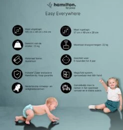 Hamilton By Yoop X1 Plus Buggy – Nieuw, Hoger, Uitgebreider 2023 Model – Premium Stroller Met One Hand Folding Technologie – Zwart – Lichte, Verstelbare En Wendbare Kinderwagen Met Vele Gemakken -Babyproducten 1139x1200 1