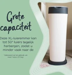 Tommee Tippee Twist & Click XL-luieremmer - Voor Maximaal 60 Luiers - Milieuvriendelijker Systeem - 1 Navulcassette - Duurzaam Geproduceerde Antibacteriële GREENFILM -Babyproducten 1142x1200 1