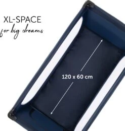 Hauck Dream N Play Plus Campingbedje - Navy -Babyproducten 1142x1200