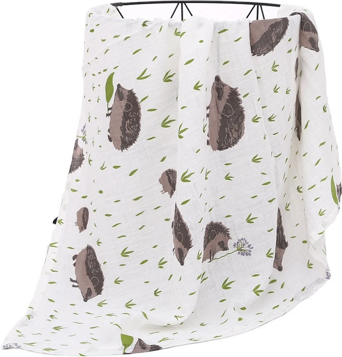 Set Van 2 | Hydrofiele Doeken XL - 120x120 Cm - Inbakerdoek - Egels - Swaddle Doek Groot - Hydrofiele Luier 6 Set Van 2 | Hydrofiele Doeken XL - 120x120 Cm - Inbakerdoek - Egels - Swaddle Doek Groot - Hydrofiele Luier - Afbeelding 4