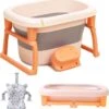 FOXSPORT Babybadje - Inklapbaar Bad - Bad Baby - Zitbad - Bath Bucket - Opvouwbaar Bad Kinderen - Baby Badje - Opvouwbaar Bad Baby - Opvouwbaar Bad - Baby Badkussen - Oranje -Babyproducten 1154x1200 1