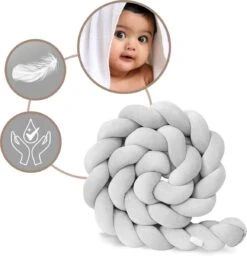 Bedbumper - Bedomrander - Bedbumper Ledikant - Bedbumper Gevlochten - Boxomrander - Babykamer Accessoires - 3 Meter - Katoen - Grijs 8 Bedbumper - Bedomrander - Bedbumper Ledikant - Bedbumper Gevlochten - Boxomrander - Babykamer Accessoires - 3 Meter - Katoen - Grijs -Babyproducten 1158x1200 2