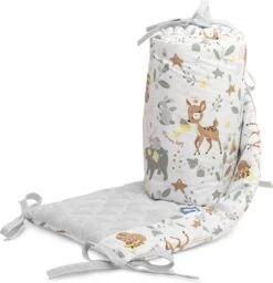 Sensillo Baby Bedbumper - Bedomrander - Anti Stootrand Ledikant - Bed Zijbeschermers - 180x30cm - Grijs Bosdiertjes 15 Sensillo Baby Bedbumper - Bedomrander - Anti Stootrand Ledikant - Bed Zijbeschermers - 180x30cm - Grijs Bosdiertjes -Babyproducten 1159x1200 4