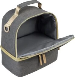 Youha® Tas - Kolftas - Moedermelk Koeltas - Babyfles Koeltas - Babymelk Koelen - Schoudertas & Rugtas - Kleur: Grijs - Reistas -Babyproducten 1163x1200