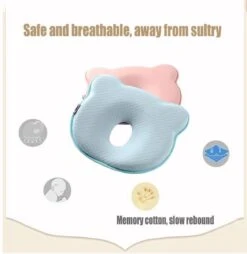 MINIIYOU® Orthopedisch Baby Hoofdkussen Roze - Plat Hoofd - Katoen - Traagschuim Vulling -Babyproducten 1168x1200 5