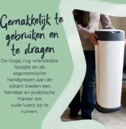 Tommee Tippee Twist & Click XL-luieremmer - Voor Maximaal 60 Luiers - Milieuvriendelijker Systeem - 1 Navulcassette - Duurzaam Geproduceerde Antibacteriële GREENFILM -Babyproducten 1170x1200