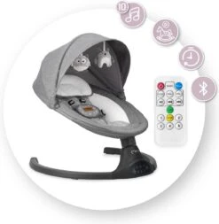 Momi Lami Dark Grey Elektrische Babyschommel BULE00022 -Babyproducten 1171x1200