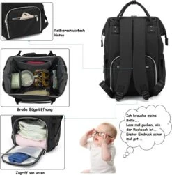 Massi Miliano Luiertas Unisex Zwart (M-22003-6) -Babyproducten 1179x1200 1