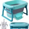 K IKIDO Kinderbad - Baby Bad - Pasgeboren Badkuip - Babybadje - Opvouwbaar Babybad - Vouwbad - Mit Ophangpad & Badkruk - Blauw -Babyproducten 1181x1200 7