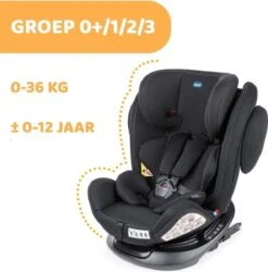 Chicco Autostoel Unico PLUS - Groep 0 1 2 3 - Isofix Bevestiging -Verstelbare Hoofdsteun - Zwart -Babyproducten 1185x1200 1