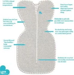 Love To Dream™ Babyslaapzak Swaddle Up™ - Inbakeren - Baby 3-6 Maanden - 6-8.5 Kg - All Season - Grijs -Babyproducten 1189x1200 8