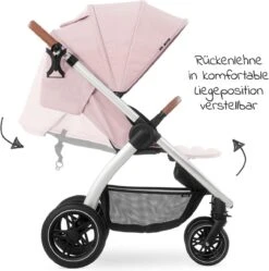 Hauck UpTown Buggy - Met één Hand Opvouwbaar - Roze -Babyproducten 1190x1200 2