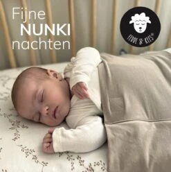 NUNKI Doorgroei Lakentje - Simpel Strak Instoppen (ipv Inbakeren)- 70x140 Zand -Babyproducten 1195x1200 9