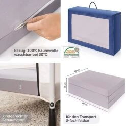 Hauck Dream N Play Plus Campingbedje Set - Met Matras En Muggennet - Navy -Babyproducten 1198x1200 3