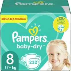 Pampers® Pampers - Baby Dry - Maat 8 - Mega Maandbox - 232 Luiers