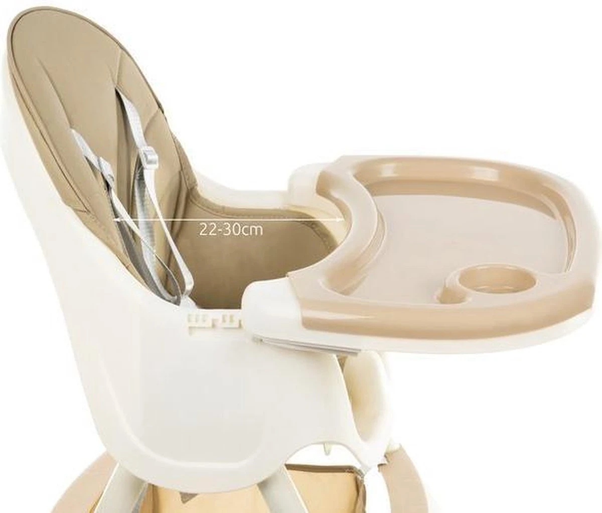 Kinderstoel 3 In 1 - 5 Punts Veiligheidsgordel - Beige 4 Kinderstoel 3 In 1 - 5 Punts Veiligheidsgordel - Beige - Afbeelding 2
