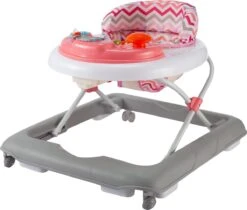 X Adventure Loopstoel / Babywalker Chevron - Inklapbare Loopwagen Met Speelset – Pastel Roze