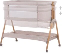 Co-Sleeper Chipolino Wieg KOSSD0212MO Sweet Dreams Mocca/Wood Incl. Wielen -Babyproducten 1200x1023 2