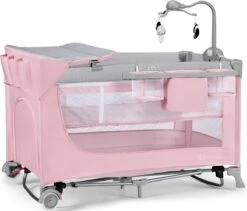 Kinderkraft Campingbed - Leody Met Accessoires - Roze -Babyproducten 1200x1024 1