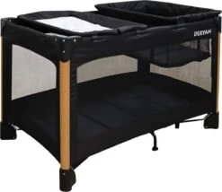 Deryan Luxe Campingbed Compleet - 120x60cm - Bodemverhoger - Verschoonblad - Opbergmand - Zwart 19 Deryan Luxe Campingbed Compleet - 120x60cm - Bodemverhoger - Verschoonblad - Opbergmand - Zwart -Babyproducten 1200x1039