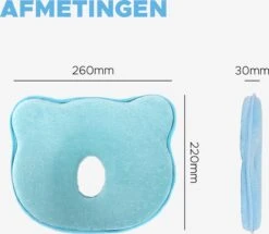 Baby Kussen Plat Hoofd - Slaapondersteuning Hoofdkussen - 0-12 Maanden - Orthopedisch - Inclusief E-book & Bestekset - Kraampakket - Kraamcadeau - Blauw -Babyproducten 1200x1043 2