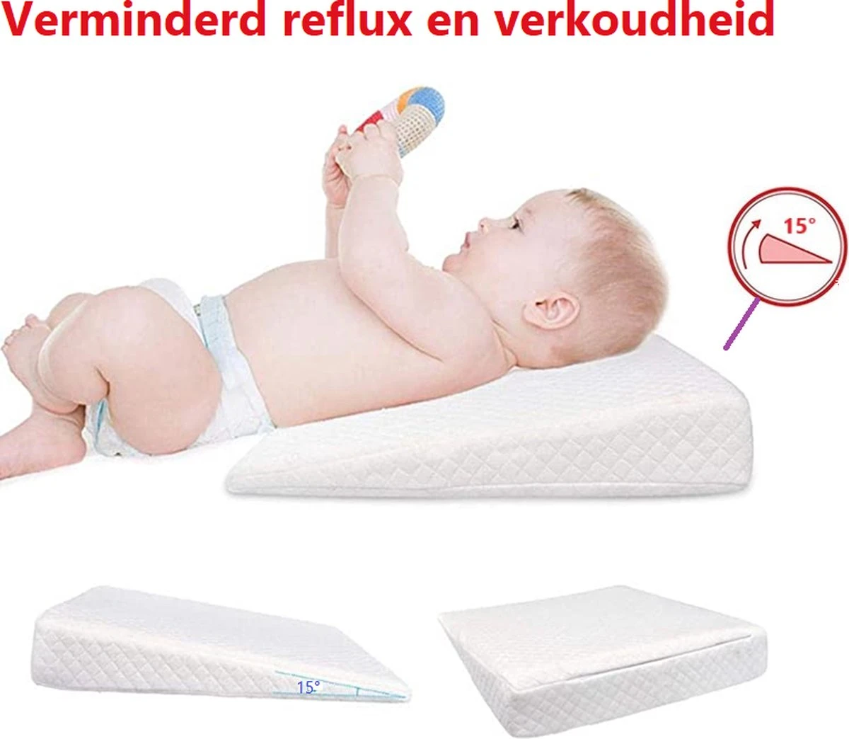 Reflux Kussen RECHT – Hellend Kussen – Matrasverhoger – Wigkussen – Zwangerschapskussen – Zijslaapkussen – Slaapkussen Baby – Voedingskussen – Hoofdkussen Baby – Anti Reflux – Verhogend Kussen Baby – Kraamcadeau – Cadeautip 7 Reflux Kussen RECHT – Hellend Kussen – Matrasverhoger – Wigkussen – Zwangerschapskussen – Zijslaapkussen – Slaapkussen Baby – Voedingskussen – Hoofdkussen Baby – Anti Reflux – Verhogend Kussen Baby – Kraamcadeau – Cadeautip - Afbeelding 5