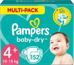 Pampers® Pampers Baby-Dry Luiers - Maat 4+ (10-15 Kg) - 152 Stuks - Multi-Pack -Babyproducten 1200x1045 2