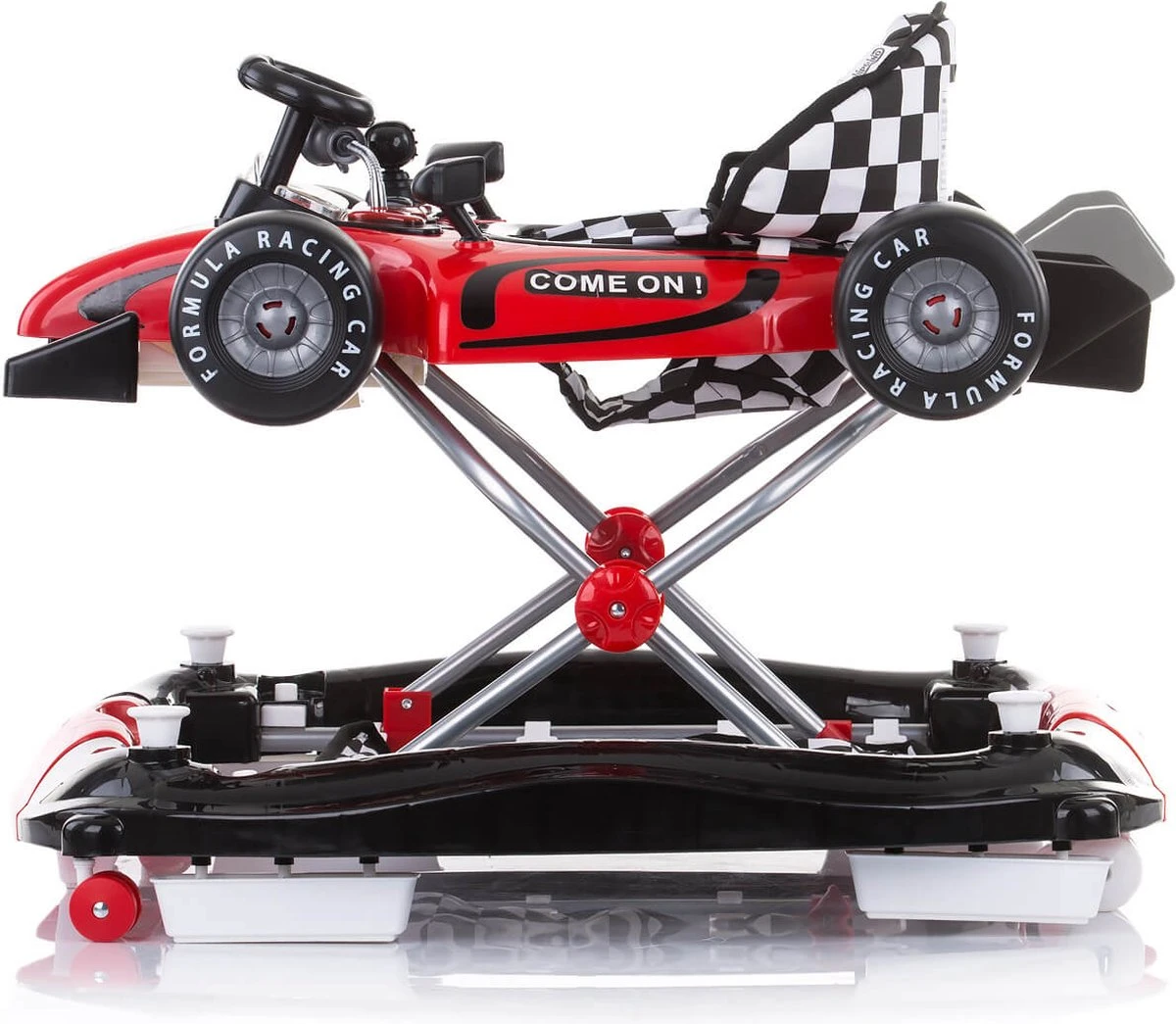 Loopstoel Racer 4 In 1 Rood Voor De Ontwikkeling Van Je Baby! 5 Loopstoel Racer 4 In 1 Rood Voor De Ontwikkeling Van Je Baby! - Afbeelding 3