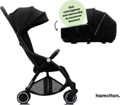Hamilton By Yoop X1 Plus Buggy – Nieuw, Hoger, Uitgebreider 2023 Model – Premium Stroller Met One Hand Folding Technologie – Zwart – Lichte, Verstelbare En Wendbare Kinderwagen Met Vele Gemakken -Babyproducten 1200x1053