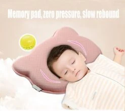 MINIIYOU® Orthopedisch Baby Hoofdkussen - Blauw - Plat Hoofd - Katoen - Traagschuim Vulling -Babyproducten 1200x1062 4