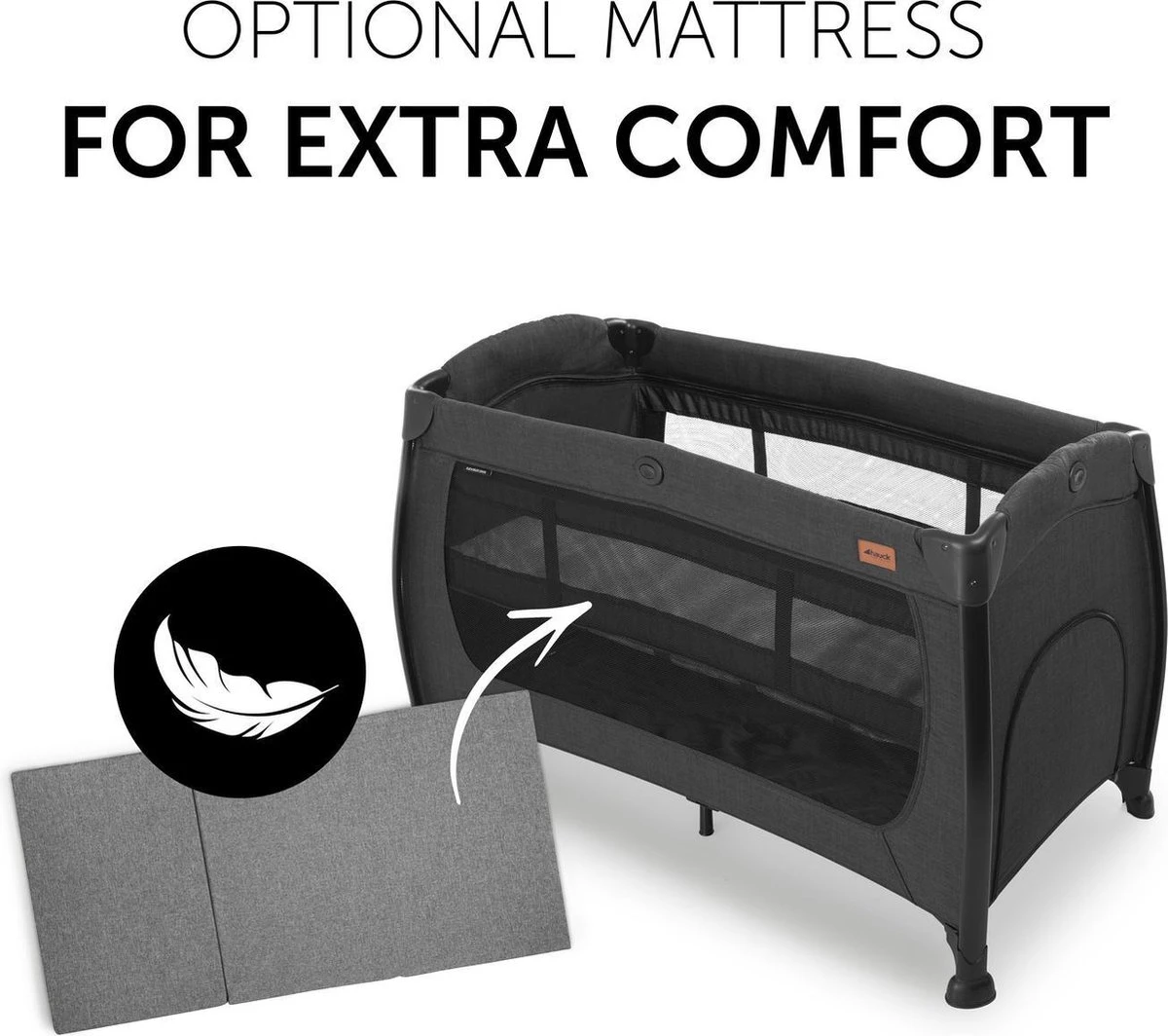 Hauck Play N Relax Center Campingbedje - Zwart 14 Hauck Play N Relax Center Campingbedje - Zwart - Afbeelding 12