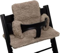 Ukje Stoelverkleiner - Geschikt Voor Stokke Tripp Trapp - Kinderstoel - Kussenset - Taupe - Wafelstof - Extra Dik