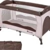 TecTake - Kinder Reisbed Babybed - Beige / Bruin - 402417 - 126x65x80 Cm Met Draagtas -Babyproducten 1200x1069