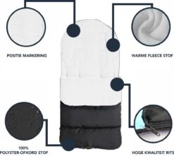 Achaté Voetenzak - Voor Kinderwagen Of Stoeltje – Baby Slaapzak - Autostoel - Wit -Babyproducten 1200x1075