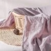 Hydrofiele Doek XL 120x120cm Lila - Luxueuze Kwaliteit - 100% Zacht Katoen - Hydrofiele Luiers - Swaddle - Inbakerdoek - Wikkeldeken- Omslagdoek Baby - Bad -Babyproducten 1200x1080 5