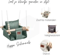 Baby / Kinder Schommel Voor Binnen Of Buiten! - Luxe Baby Swing ZeeGroen - Schommelstoel Inclusief Zachte Kussens En Bevestigingsmaterialen 12 Baby / Kinder Schommel Voor Binnen Of Buiten! - Luxe Baby Swing ZeeGroen - Schommelstoel Inclusief Zachte Kussens En Bevestigingsmaterialen -Babyproducten 1200x1092 4