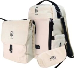 Deryan Luiertas Rugzak Met Verschoonmatje - Inclusief Flessenwarmhouder - Kinderwagenhaken En Isoleervak - Cream -Babyproducten 1200x1095 1