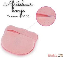 Baby IQ Orthopedisch Baby Hoofdkussen – Traagschuim – Tegen Plat Achterhoofd – Kraamcadeau –Roze – Incl Bandana Slabber -Babyproducten 1200x1107 5